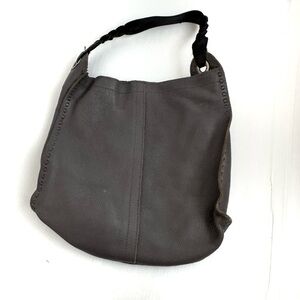 Lucky Brand y2k Gray Leather Women's Bag braided handle super soft leather